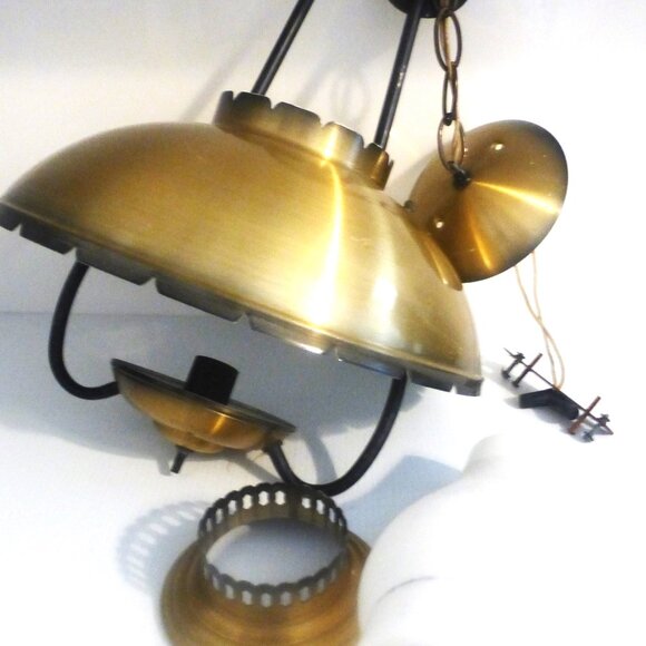 bsm COPPER LIGHT FIXTURE Hanging Light Fixture Vintage Hanging Light Copper Lamp - Picture 12 of 16